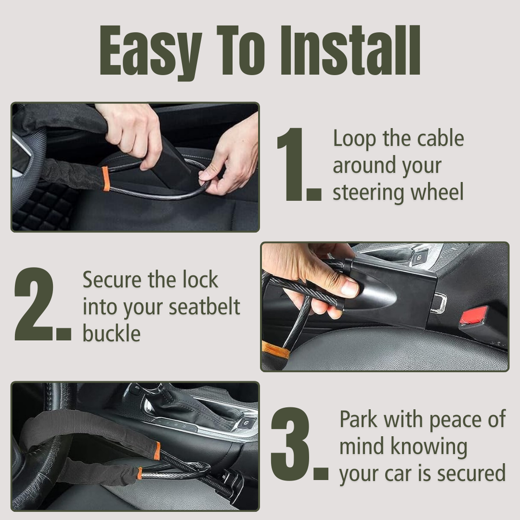 Helpful® Anti-Theft Steering Lock